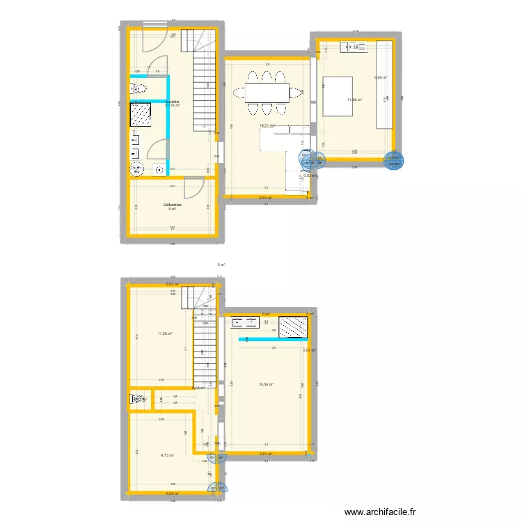 maison arche. Plan de 