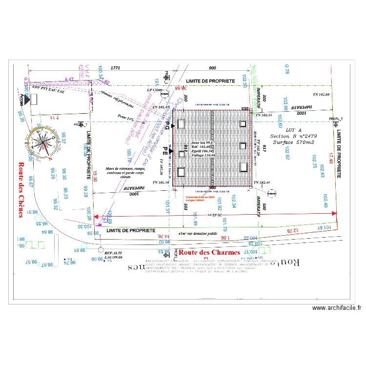 Implantation. Plan de 0 pièce et 0 m2