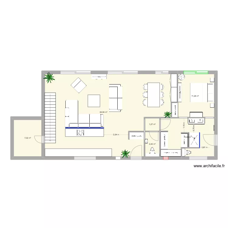 Villa Grasse - RDC V6. Plan de 