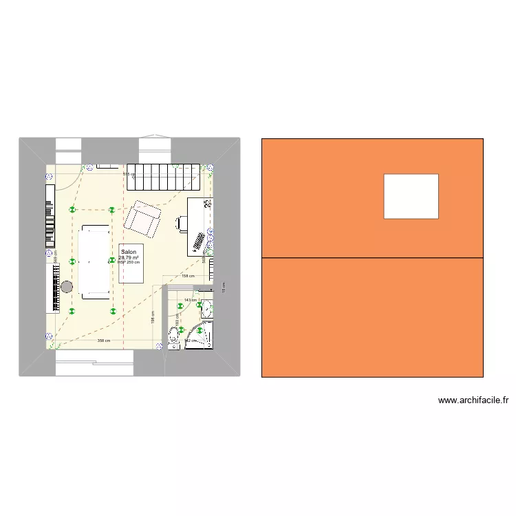 Aucey g&icirc;te 1. Plan de 