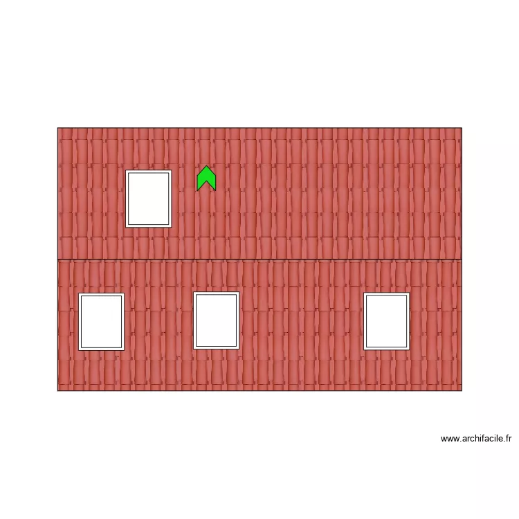 toiture apr&egrave;s. Plan de 