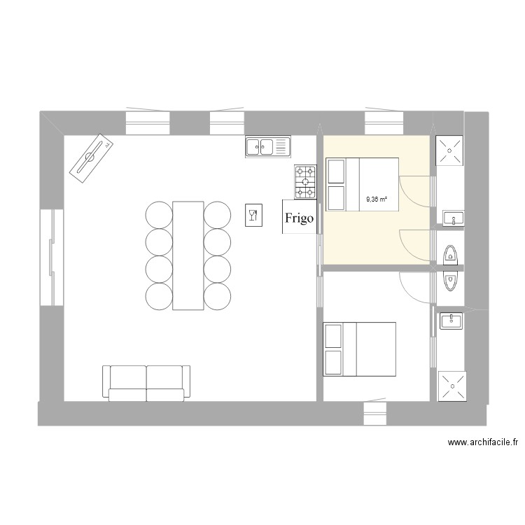 larichard rdc. Plan de 0 pièce et 0 m2