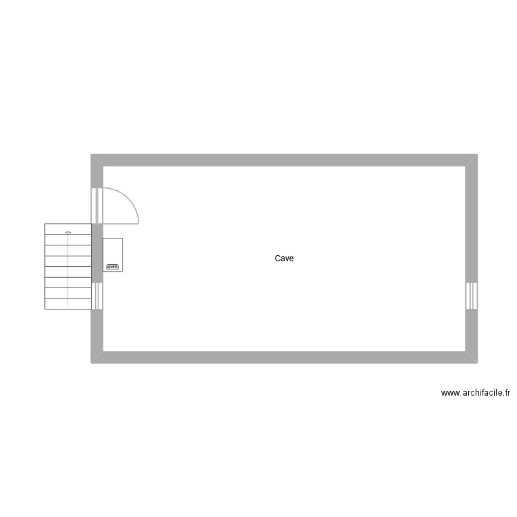 Ruocco - Sous-Sol. Plan de 1 pièce et 33 m2