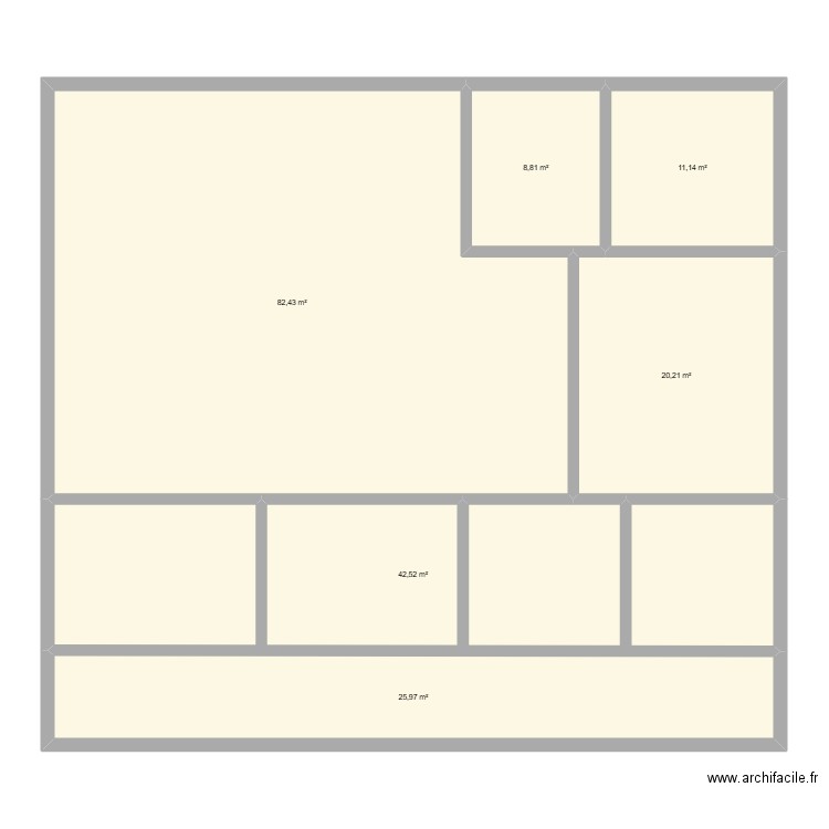 Plan TT. Plan de 6 pièces et 191 m2