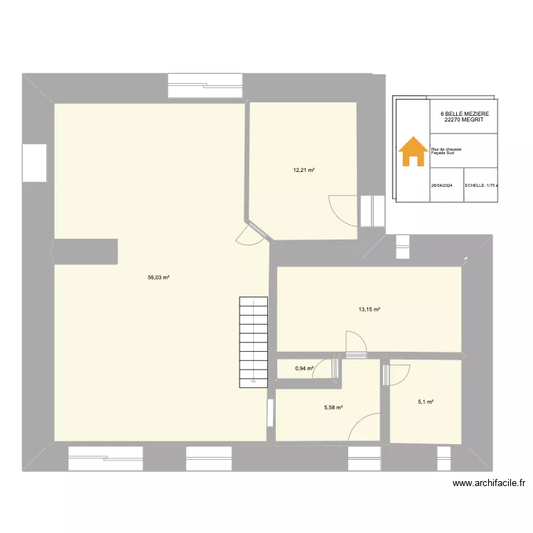 Hugo &eacute;tage . Plan de 