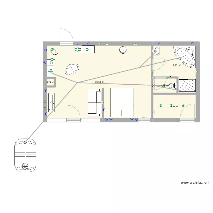 G&icirc;te 3 SPA. Plan de 