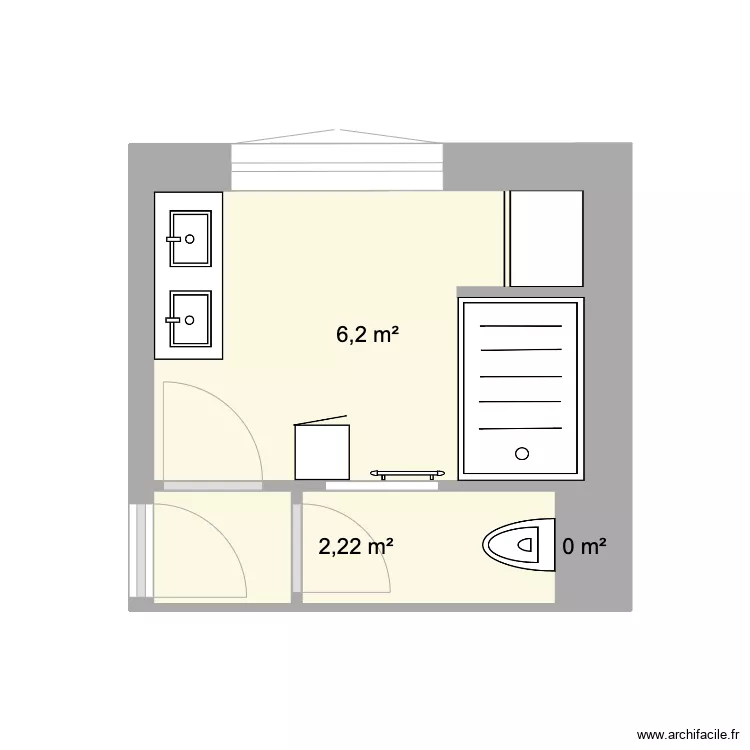 salle de bain. Plan de 