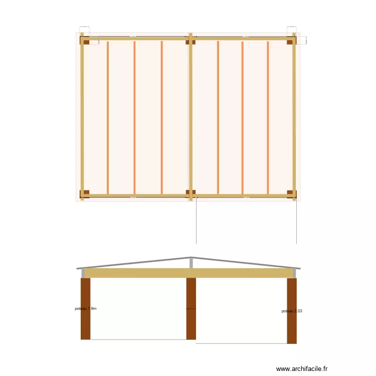 abris de jardin. Plan de abris de jardin. Plan de