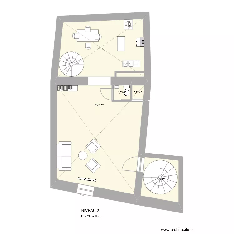 Tallard N2. Plan de 4  et 61 m²
