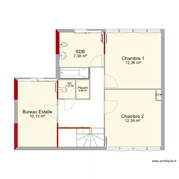 1er étage. Plan de 1er étage. Plan de