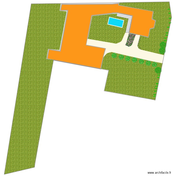 plan piscine 1. Plan de 1 pièce et 984 m2