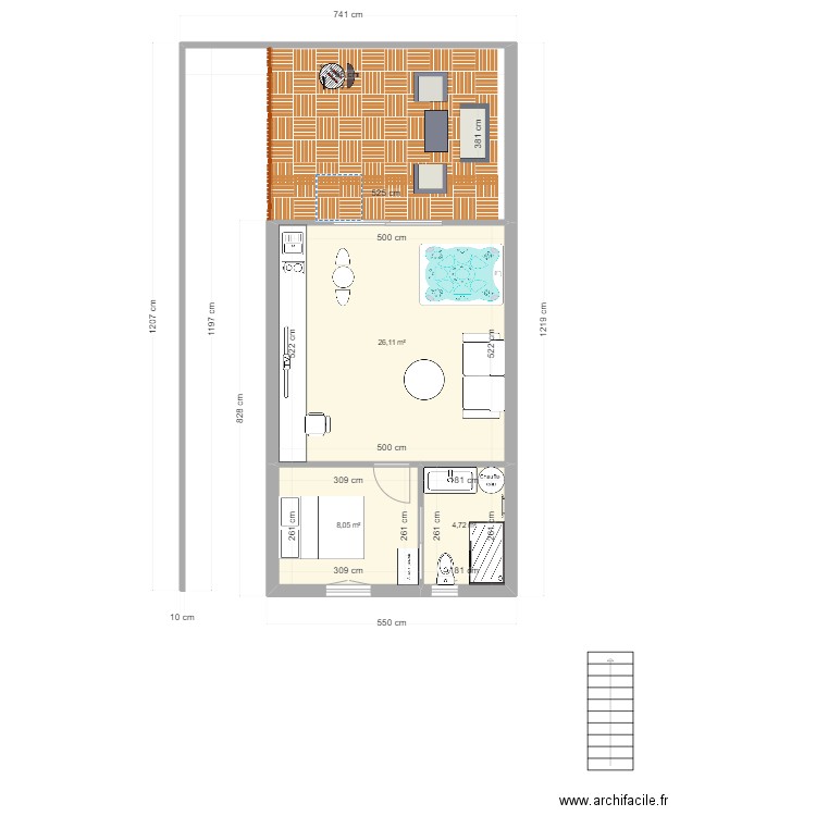 Suite Vx. Plan de 7 pièces et 79 m2