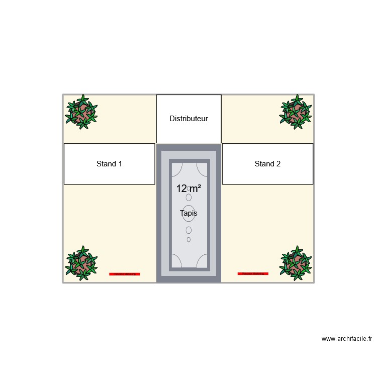 Aménagement évènement GRAND VITROLLES 1. Plan de 1 pièce et 12 m2