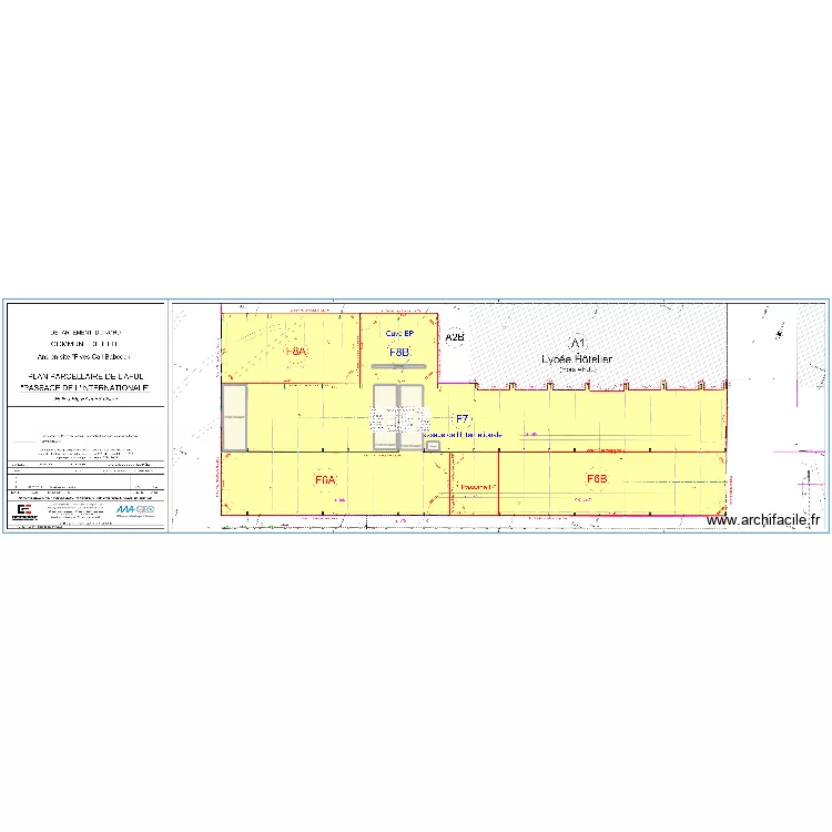Plan Five Cail Manifestation - Plan &agrave; l'&eacute;chelle. Plan de 