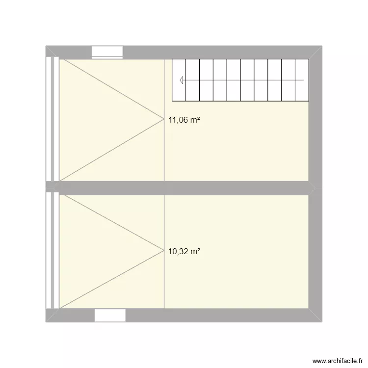 batiments multifonction. Plan de 2  et 21 m²
