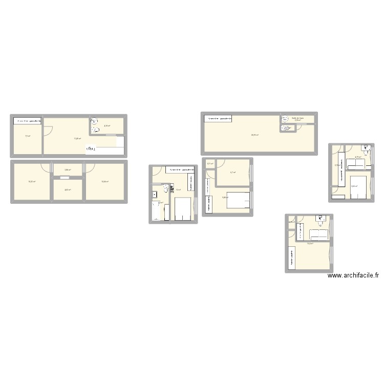 Maison L.. Plan de 20 pièces et 153 m2