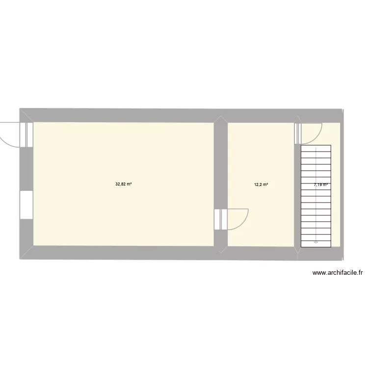 plan de masse. Plan de 3  et 52 m²