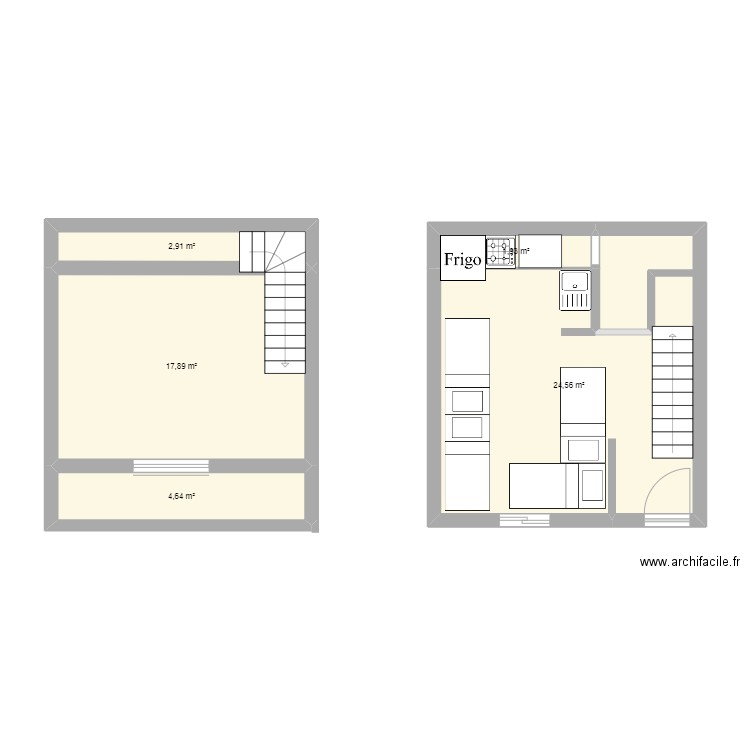 Mar01. Plan de 5 pièces et 52 m2