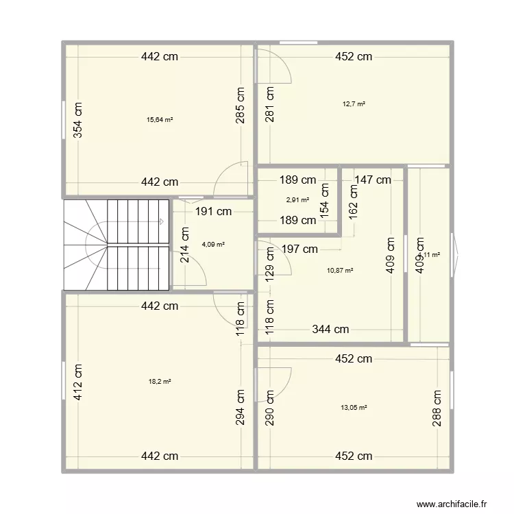 2&egrave;me &eacute;tage. Plan de 