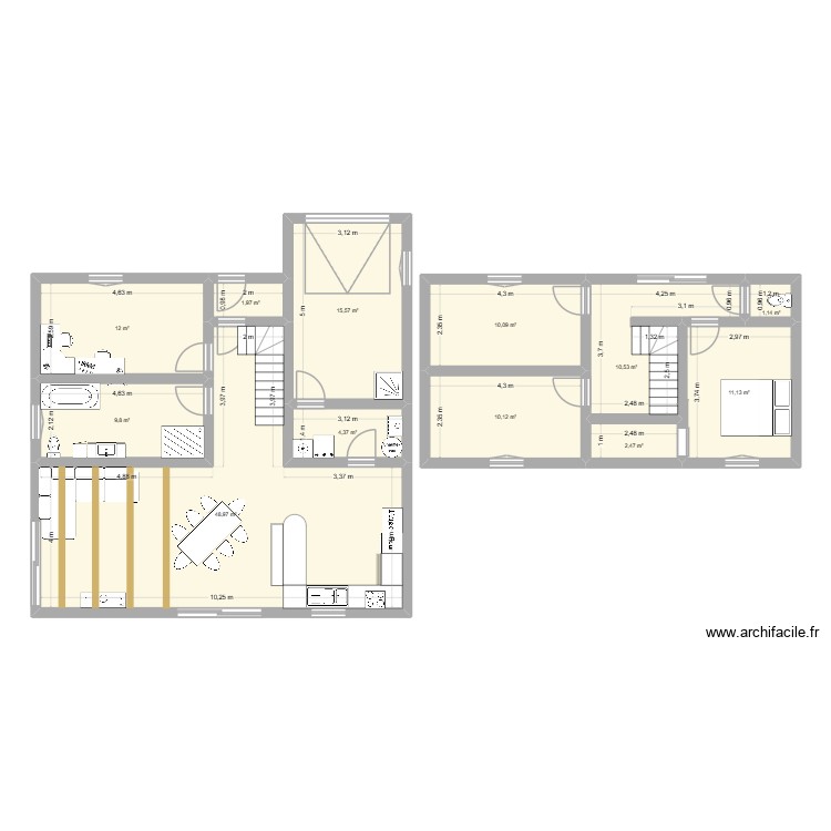 plan v3. Plan de 0 pièce et 0 m2