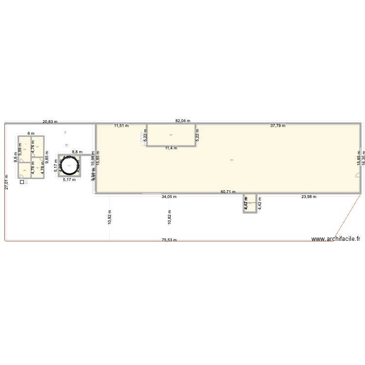 cuveriez. Plan de 8 pièces et 1045 m2