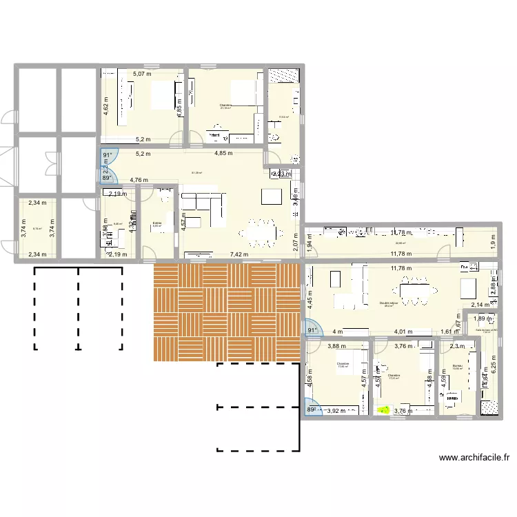 Maison Amandine. Plan de Maison Amandine. Plan de