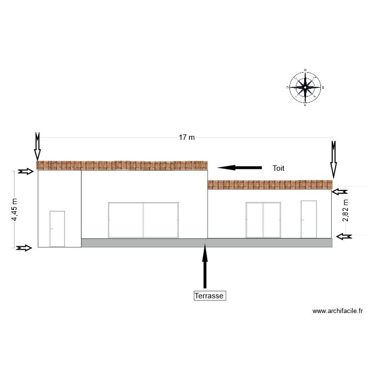 coupe fa&ccedil;ade existant ok ok. Plan de 0 pièce et 0 m2