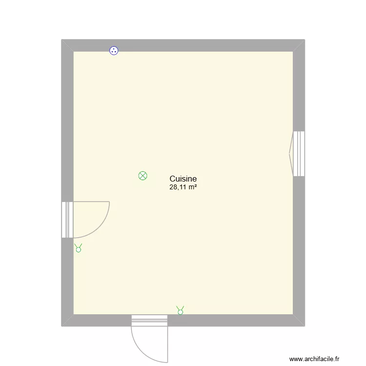 SALLY REEVES V1. Plan de 1  et 28 m²