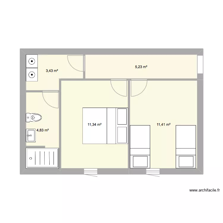 LE MOULLEAU. Plan de 5 et 36 m² LE MOULLEAU. Plan de 5 et 36 m²