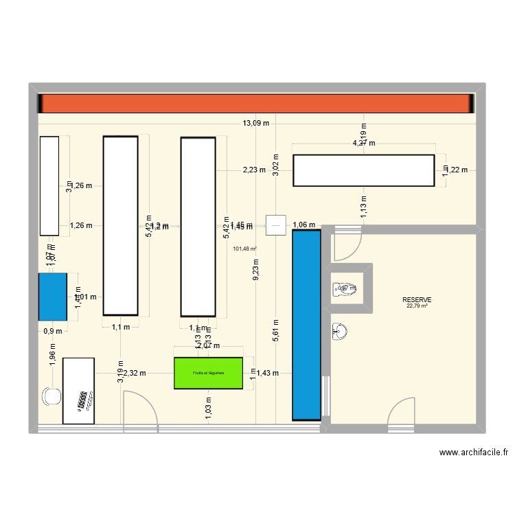 mag. Plan de 3 pièces et 125 m2