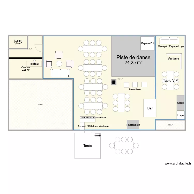 All Style Party. Plan de 