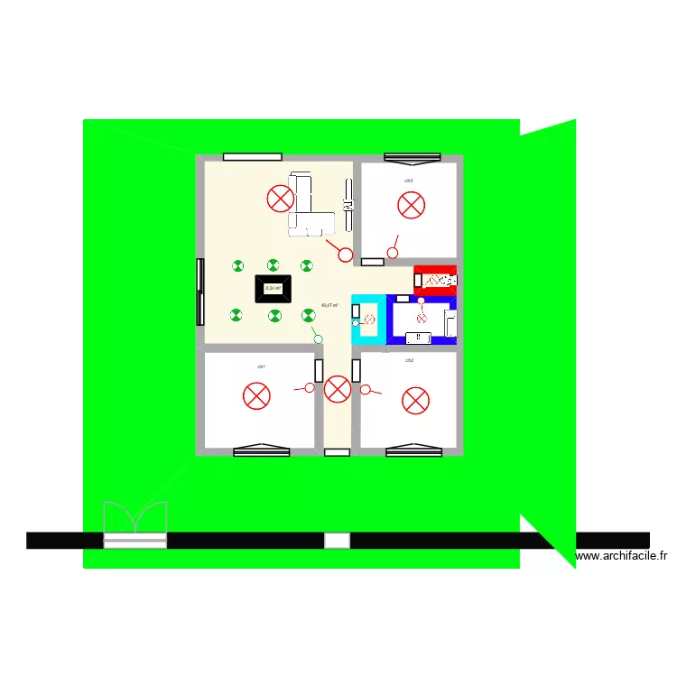 eclairage int. Plan de 8 et 150 m² eclairage int. Plan de 8 et 150 m²