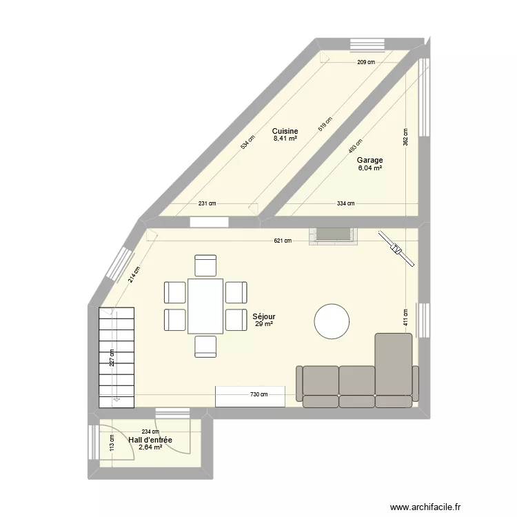 MBISJE62 / 0'. Plan de 4  et 46 m²