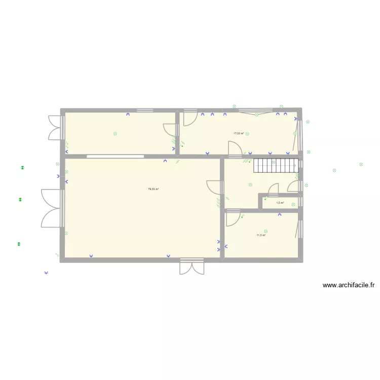 takis rdc. Plan de 4 Pièces et 110 m²