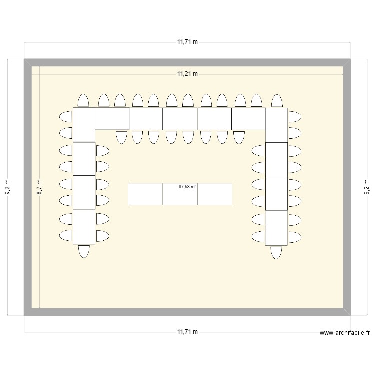 ANNIV novembre. Plan de 1 pièce et 98 m2