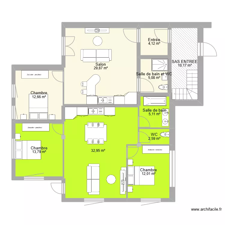 PLAN INTERIEUR CRAPONNE. Plan de 