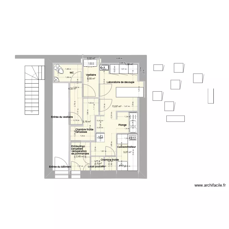 labo4 plan sans cave bis. Plan de 9 et 33 m² labo4 plan sans cave bis. Plan de 9 et 33 m²