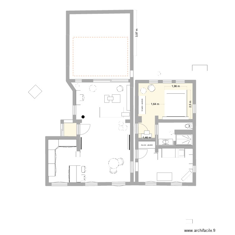 Loft Uzes Duplex BUREAU SUD VAR. Plan de 2 pièces et 19 m2