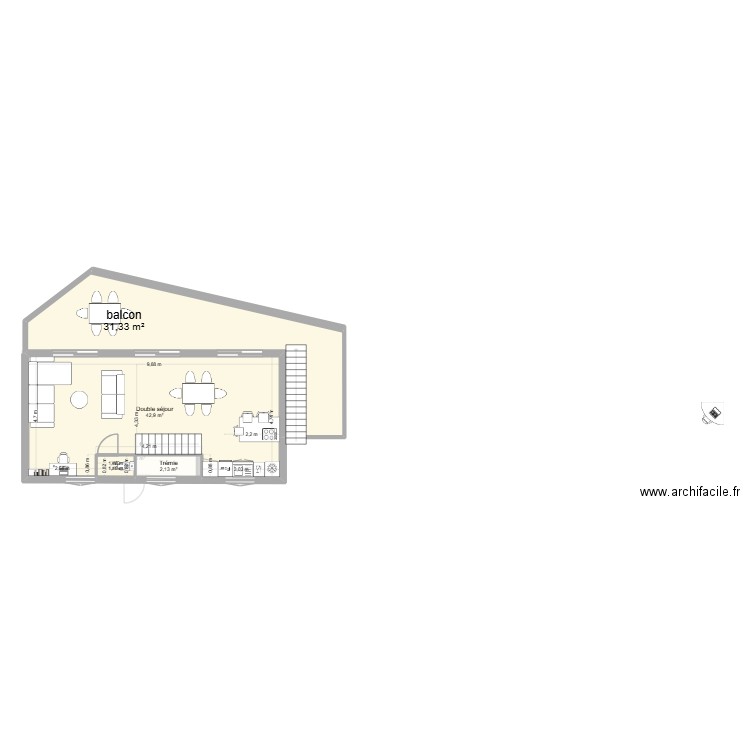 EYGLIERS sans extension LBG. Plan de 10 pièces et 122 m2