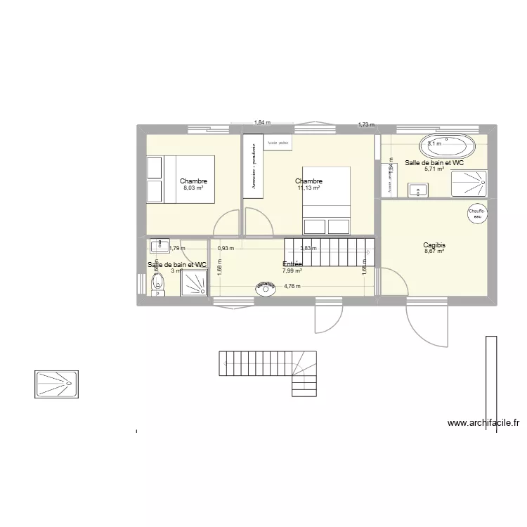 EYGLIERS sans extension LBG. Plan de 
