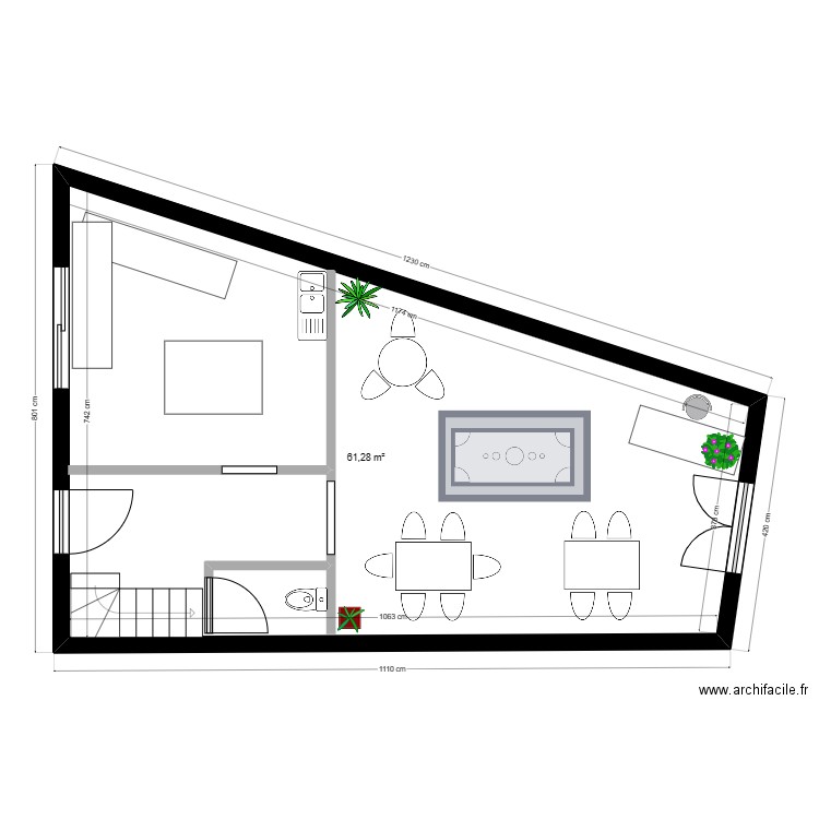 DANILOVIC COUPE PROJET RDC. Plan de 0 pièce et 0 m2