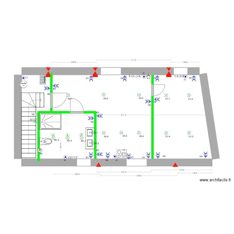 Studio Electricité Final. Plan de 0 pièce et 0 m2