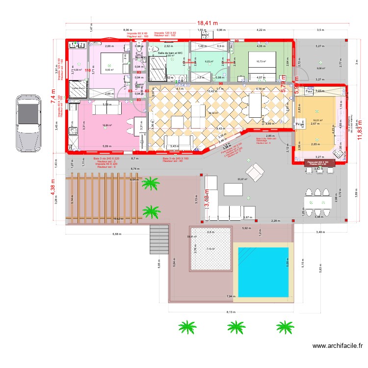 Villa Cocotte Ducos cata filles 3. Plan de 0 pièce et 0 m2 Villa Cocotte Ducos cata filles 3. Plan de 0 pièce et 0 m2