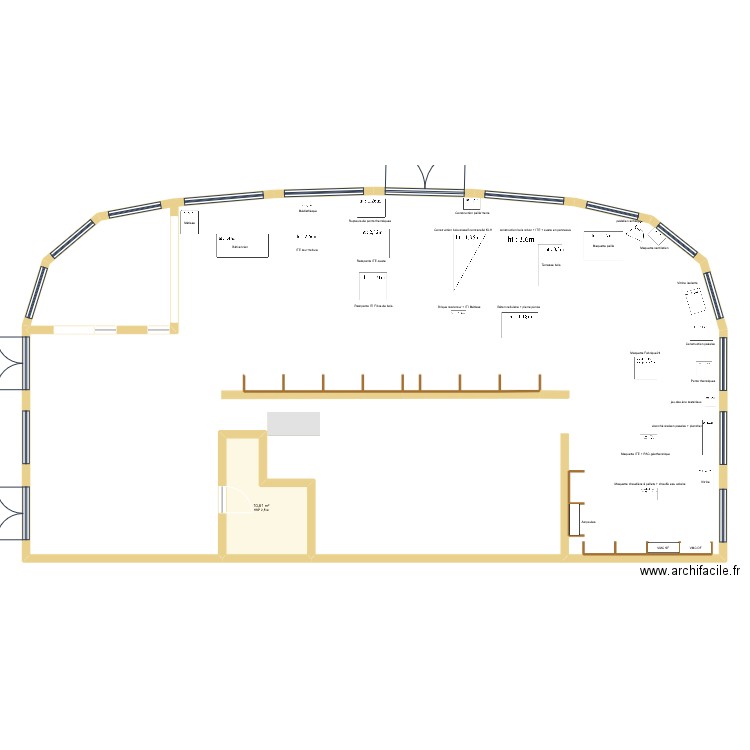 modifs matériauthèque test. Plan de 1 pièce et 11 m2