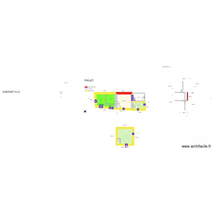 HAREAU_ Projet. Plan de 8 et 120 m² HAREAU_ Projet. Plan de 8 et 120 m²