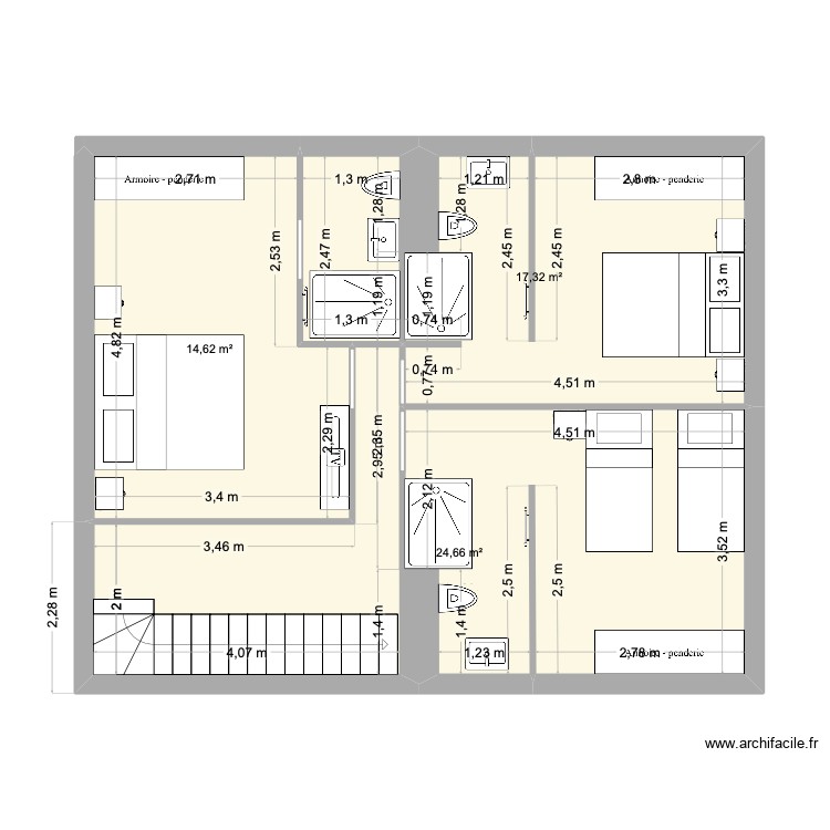 Etage  A. Plan de 0 pièce et 0 m2