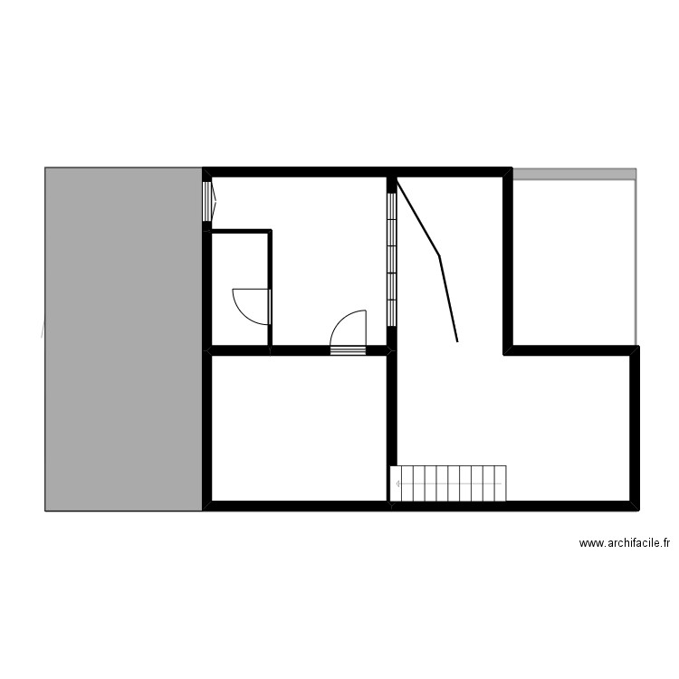 736 HUYN. Plan de 23 pièces et 264 m2