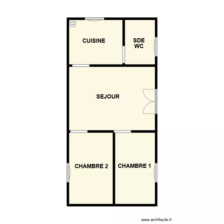 DELAVAUD. Plan de 5  et 44 m²