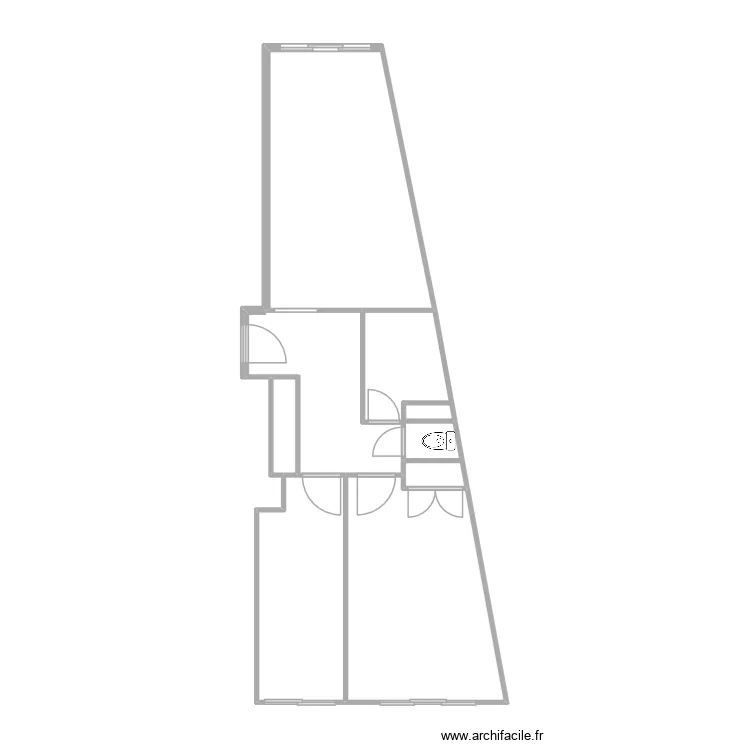 Normal à l'échelle. Plan de 5 Pièces et 44 m² Normal à l'échelle. Plan de 5 Pièces et 44 m²