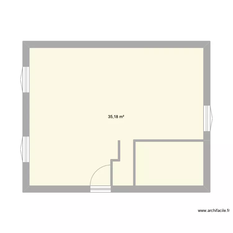 T2 Marcelle. Plan de 1 Pièce et 35 m² T2 Marcelle. Plan de 1 Pièce et 35 m²